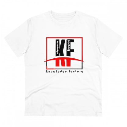 Men's PC Cotton Knowledge Factory Printed T Shirt (Color: White, Thread Count: 180GSM)