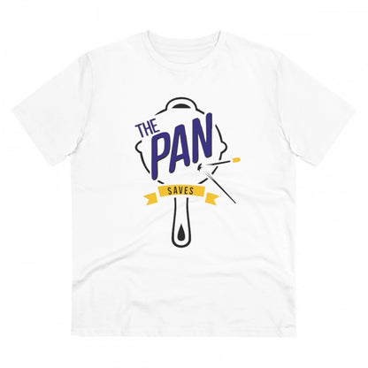 Men's PC Cotton The Pan Pubg Printed T Shirt (Color: White, Thread Count: 180GSM)