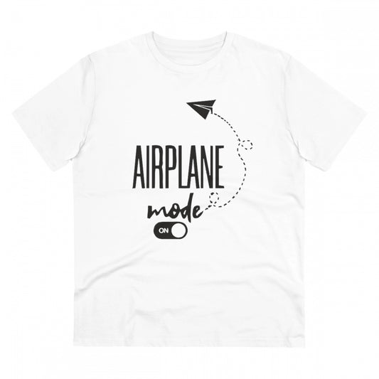 Men's PC Cotton Explore The Unseen Printed T Shirt (Color: White, Thread Count: 180GSM)