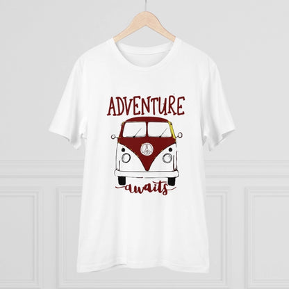 Men's PC Cotton Explore The Unseen Printed T Shirt (Color: White, Thread Count: 180GSM)