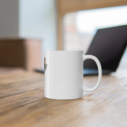 Ceramic Gorila Desing Printed Coffee Mug (Color: White, Capacity:330ml)