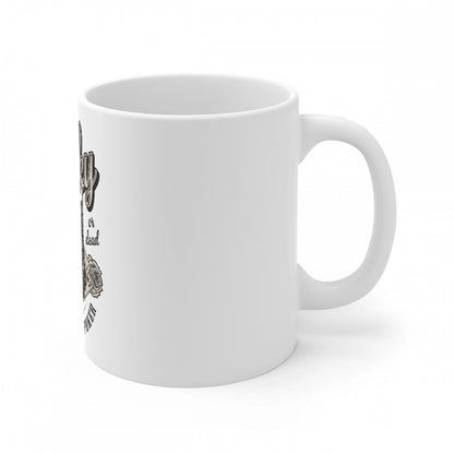Ceramic Gorila Desing Printed Coffee Mug (Color: White, Capacity:330ml)