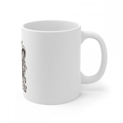 Ceramic Gorila Desing Printed Coffee Mug (Color: White, Capacity:330ml)