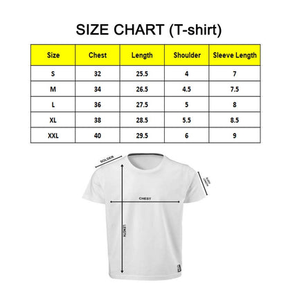 Men's PC Cotton Hamara To Name Hi Kaafi Hai Printed T Shirt (Color: White, Thread Count: 180GSM)