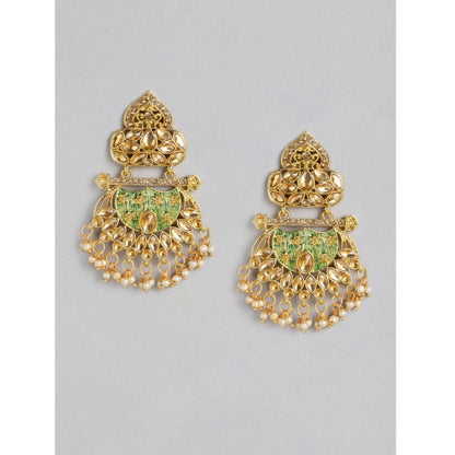 Women's Rose Gold Plated Alloy Earrings (Gold)
