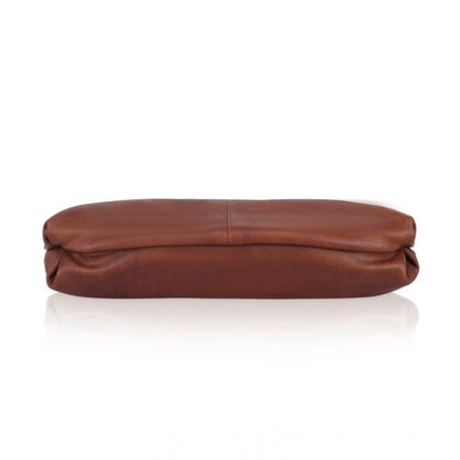 Women's Faux Leather Solid Sling Bag (Brown)