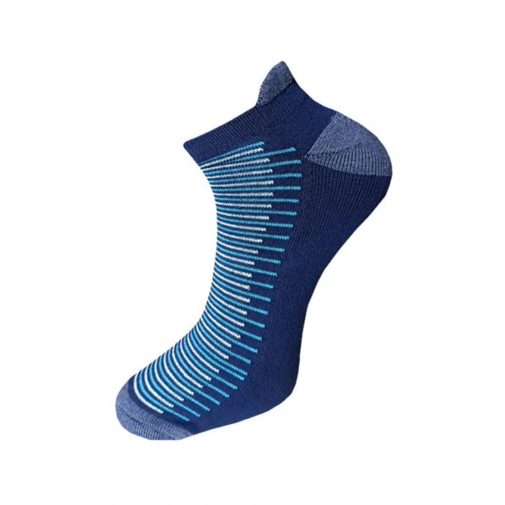 3_Pair Set Unisex Casual Cotton Striped Ankle Length Socks (Multicolor)