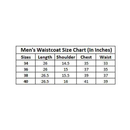 Men's Jacquard Printed Full Sleeve Waistcoat (Beige)