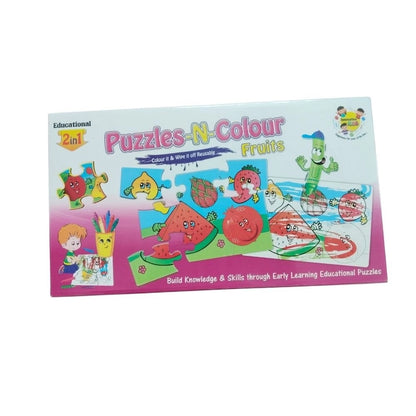 2 In 1 Puzzle   ColorsFtruit |   Cardboard  |   Educational Toys| 3+ Years