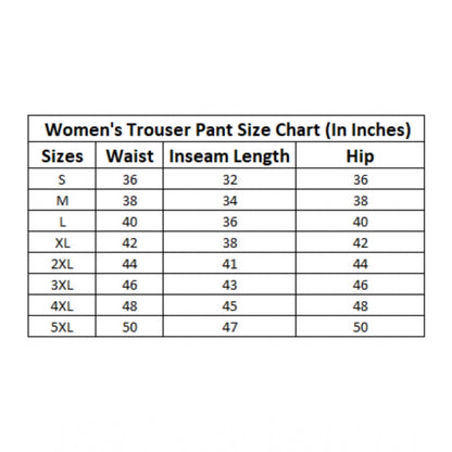 Women's Casual Checked Rayon Trouser Pant (White)
