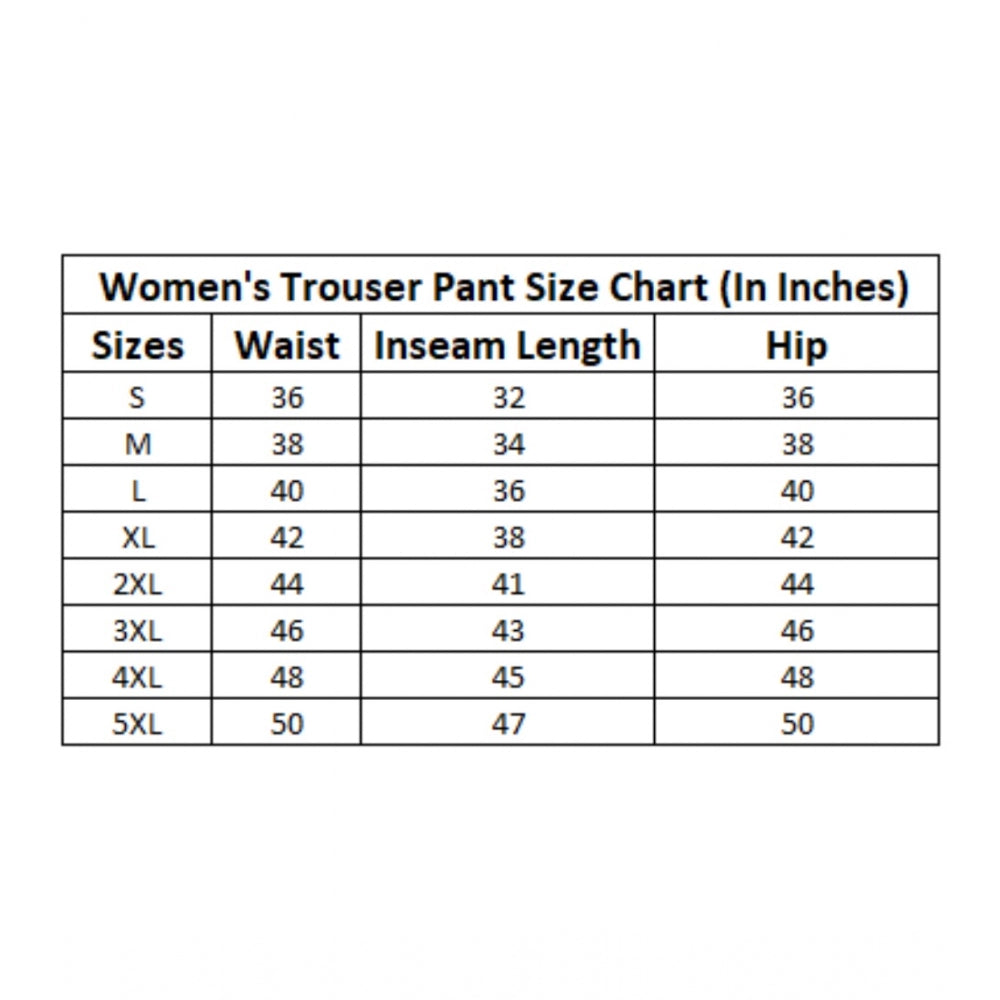 Women's Casual Checked Rayon Trouser Pant (Yellow)