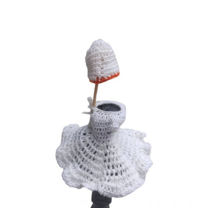 Laddu Gopal Tharad Dress Size: 0 To 6 (White)