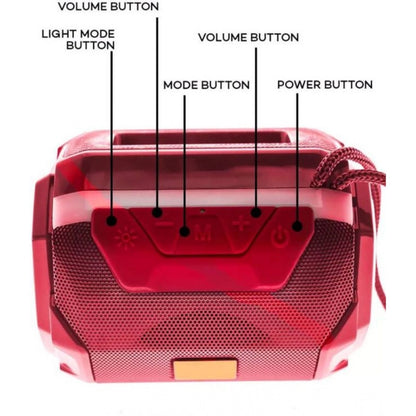 Plastic Rubber Wireless A005 Bluetooth Speaker (Red)