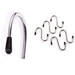 Durable stainless steel S-shaped hook, ideal for heavy items.