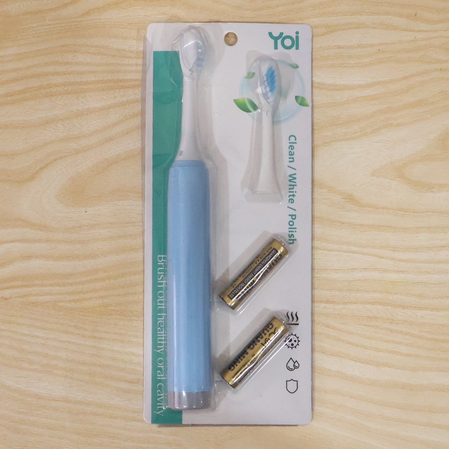 Electric sonic toothbrush in blister packaging for retail sale