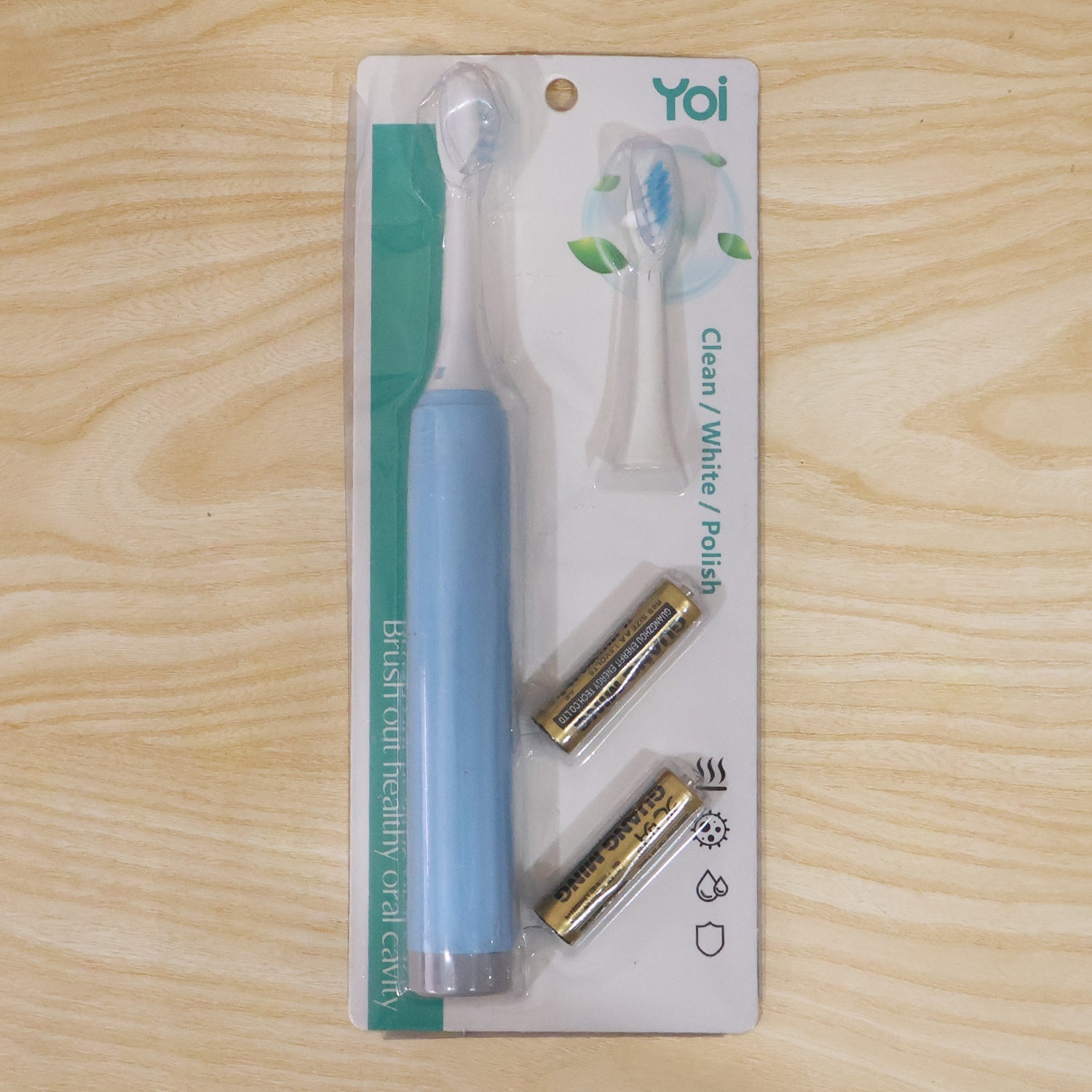 Electric sonic toothbrush in blister packaging for retail sale