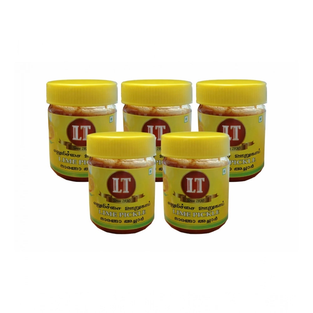 Pack of_5 100GM LT Lemon Pickle Traditional Digestive Side Dish (Red)