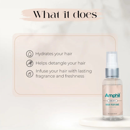 Amphil beauty Drift Unisex Hair perfume 60 ml | Alcohol Free | Water Based | Paraben Free