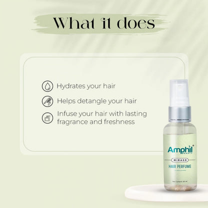 Amphil beauty Mirage Unisex Hair perfume 60 ml | Alcohol Free | Water Based | Paraben Free