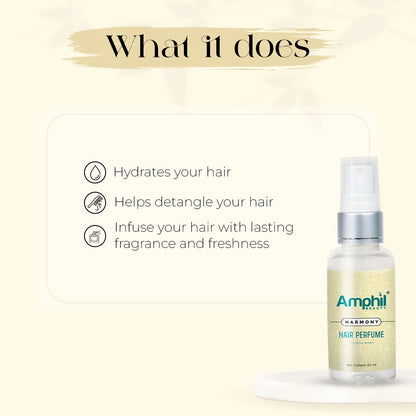 Amphil beauty Harmony Unisex Hair perfume 60 ml | Alcohol Free | Water Based | Paraben Free