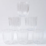 Premium transparent drinkware tumblers, set of six