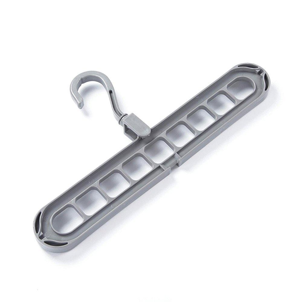 Close-up of the anti-skid plastic surface on the multi-hole clothes hanger.