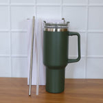 Lifestyle shot of 1200ML insulated travel mug used outdoors