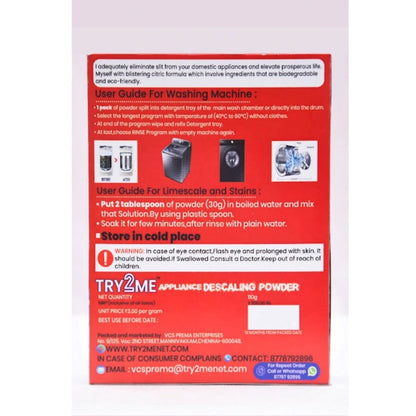 TRY2ME Washing Machine - Appliance Descaling powder (White)