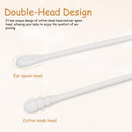 Safe double-sided rounded tip baby cotton swabs for delicate skin cleaning
