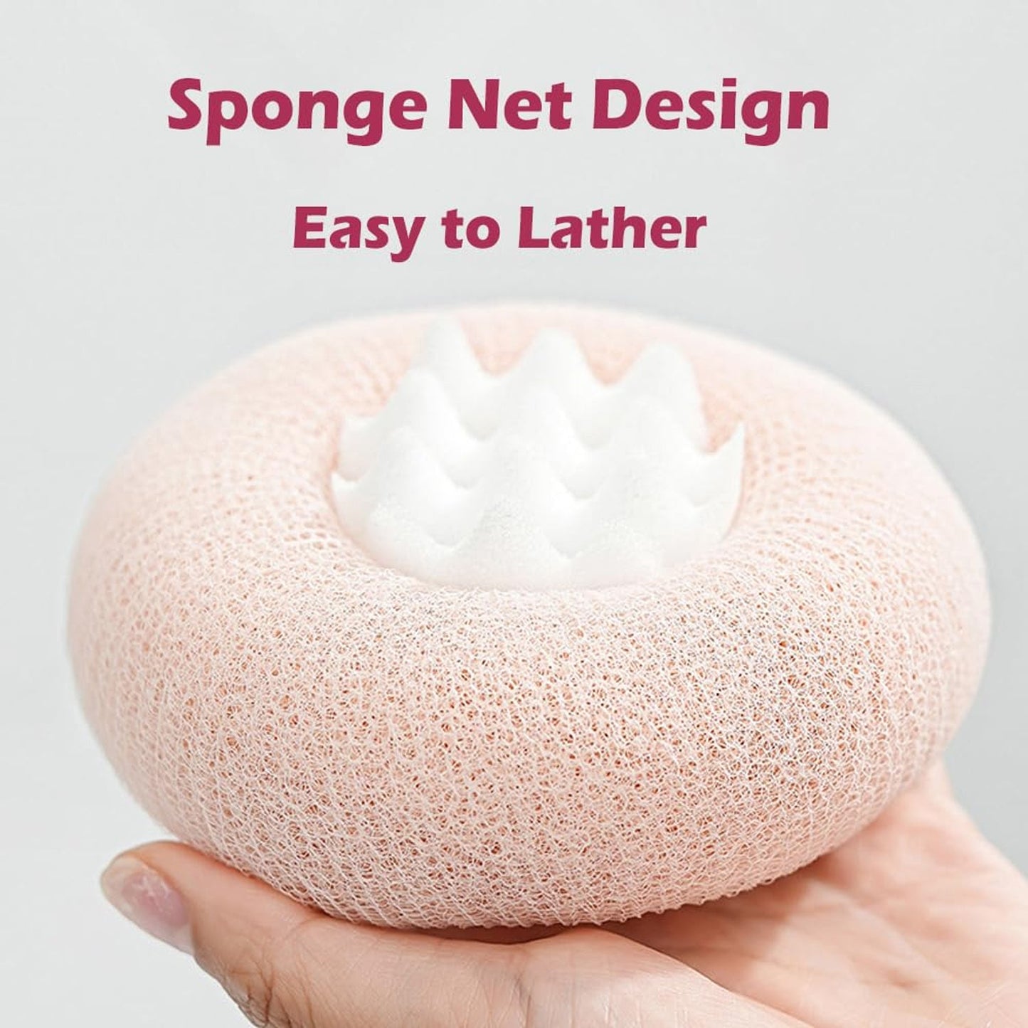 Neutral image of bath scrubber without distinctive features