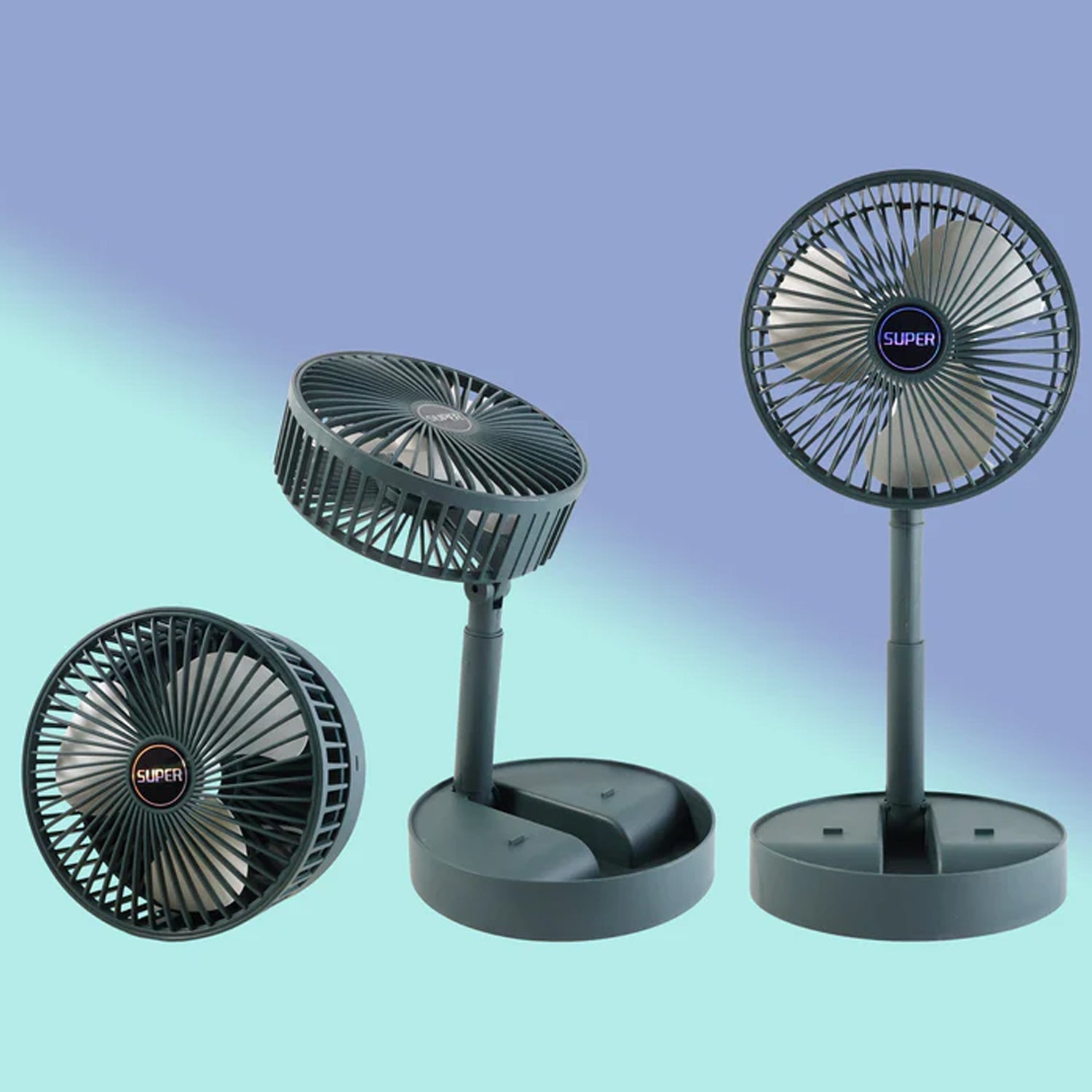 Personal table fan featuring a mobile phone stand for comfortable viewing
