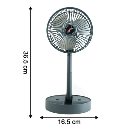 Small and lightweight rechargeable desk fan for compact spaces