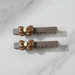 Party wear bow design decorative hair clips with snap mechanism
