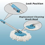 ergonomic handle on spin mop bucket for comfortable cleaning