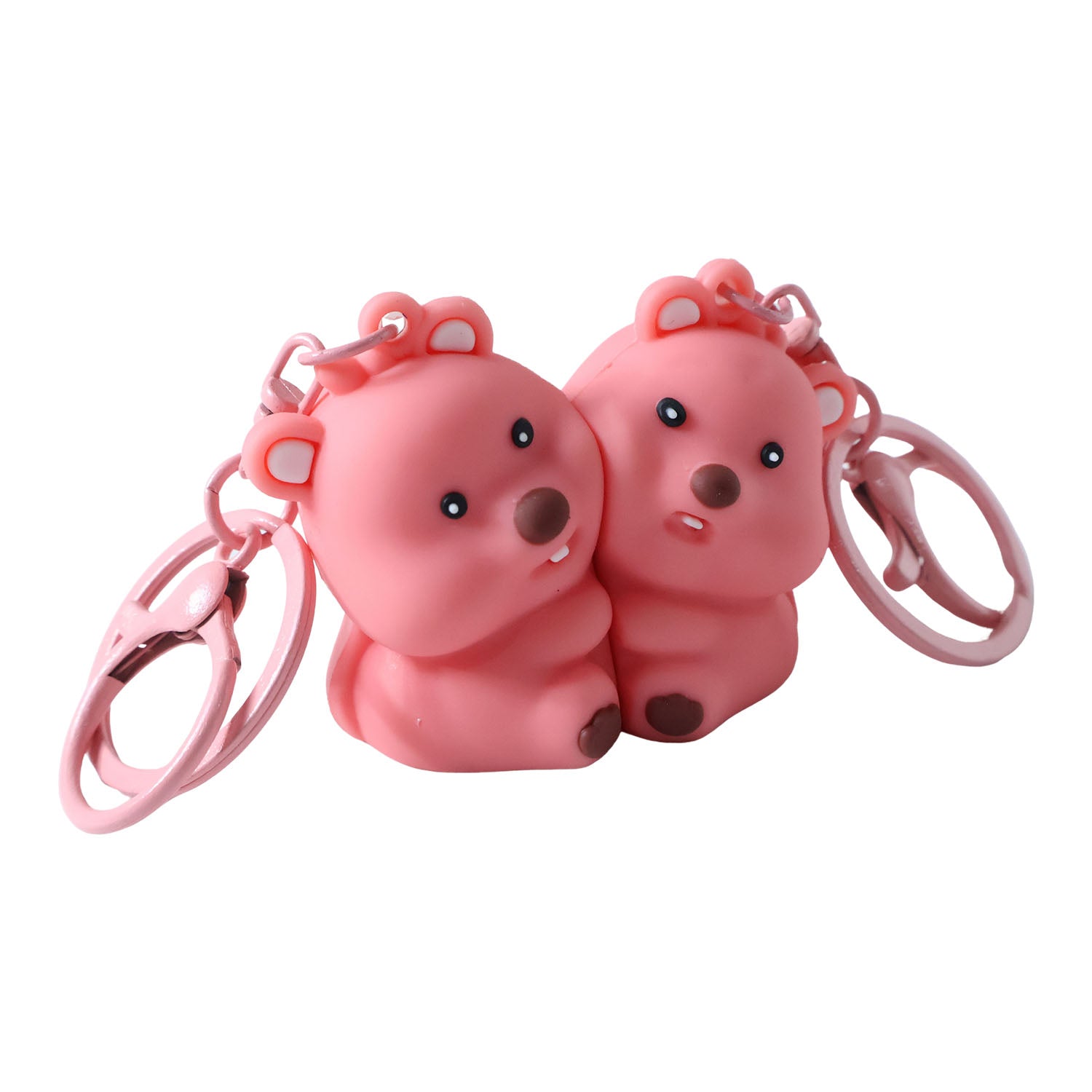 Cute Couple Bear Shape 2-in-1 Keychain Set (2 Pieces Set)