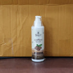 Lifestyle image of Zequz Coffee Face Wash bottle showcasing antioxidant benefits