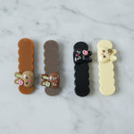 Decorative animal design snap hair pins for girls and women