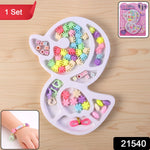 Kids craft set featuring crown and flower shaped beads for jewellery making