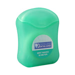 Dental thread spool in compact box with built-in cutter for hygiene