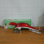 Dolphin Handheld Massager effectively targeting back muscles for deep relief.
