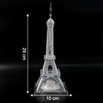 Eiffel Tower shaped LED decorative light illuminating vibrant colors