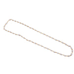 Traditional style pearl necklace with gold-tone links