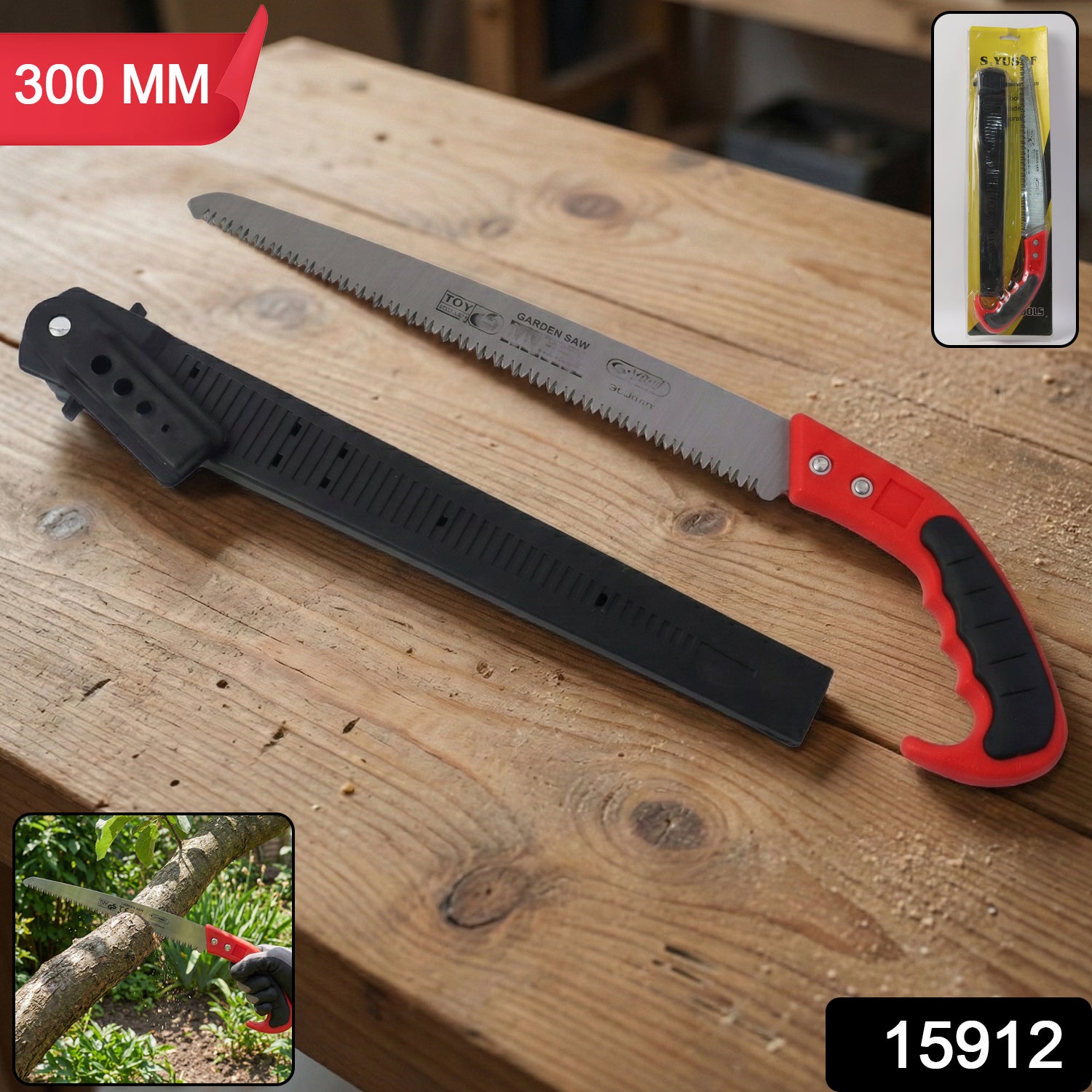 Heavy-duty 300 Mm Manual Garden Pruning Saw (1 Pc)