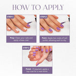 Richly pigmented gel nail polish in berry eclipse color