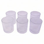 Rocks glass with ribbed crystal finish for stylish drinks