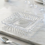 Stylish transparent glassware serving set for parties