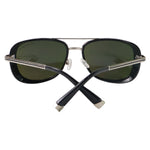 Stylish polarized aviator sunglasses showing blue mirror lens front angle