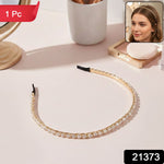 Rhinestone embellished metal headband accessory for women