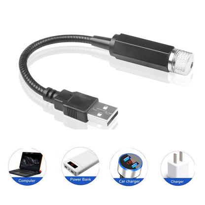 7290  Multipurpose Laser Light Light Galaxy Night Sky Ambiance Laser Micro Projector Atmosphere Ambient Roof Usb Light Car Ceiling Bedroom For Party (1 Pc)
