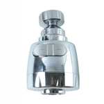 Flexible rotating faucet nozzle with dual flow modes